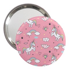 Cute-unicorn-seamless-pattern 3  Handbag Mirrors