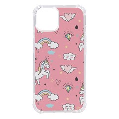 Cute-unicorn-seamless-pattern Iphone 14 Tpu Uv Print Case by Vaneshart