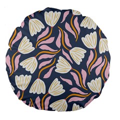 Flowers Pattern Floral Pattern Large 18  Premium Flano Round Cushions by Vaneshop