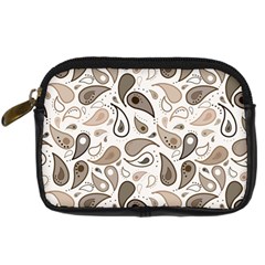 Paisley Pattern Background Graphic Digital Camera Leather Case by Vaneshop