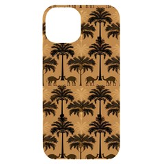Camel Palm Tree Iphone 14 Black Uv Print Case by Vaneshop