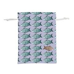 Fishes Pattern Background Theme Art Lightweight Drawstring Pouch (l) by Vaneshop