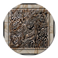 Zebra Abstract Background Magnet 5  (round) by Vaneshop