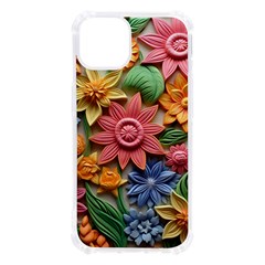 Flower Bloom Embossed Pattern Iphone 13 Tpu Uv Print Case by Vaneshop