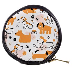Seamless Pattern Of Cute Dog Puppy Cartoon Funny And Happy Mini Makeup Bag by Wav3s