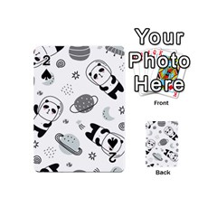 Panda Floating In Space And Star Playing Cards 54 Designs (mini) by Wav3s