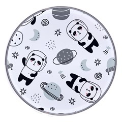 Panda Floating In Space And Star Wireless Fast Charger(white) by Wav3s