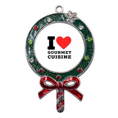 I Love Gourmet Cuisine Metal X mas Lollipop With Crystal Ornament by ilovewhateva