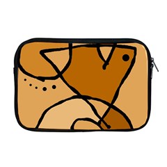 Mazipoodles In The Frame - Brown Apple Macbook Pro 17  Zipper Case by Mazipoodles