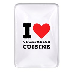I Love Vegetarian Cuisine  Rectangular Glass Fridge Magnet (4 Pack) by ilovewhateva