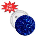 Blue Bubbles Abstract 1.75  Buttons (100 pack) 