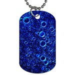 Blue Bubbles Abstract Dog Tag (One Side)