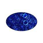 Blue Bubbles Abstract Sticker Oval (10 pack)