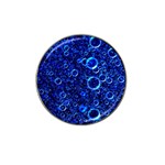 Blue Bubbles Abstract Hat Clip Ball Marker