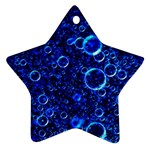 Blue Bubbles Abstract Star Ornament (Two Sides)