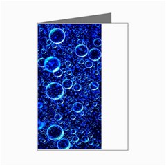 Blue Bubbles Abstract Mini Greeting Card by Vaneshop