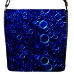 Blue Bubbles Abstract Flap Closure Messenger Bag (S)
