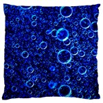 Blue Bubbles Abstract Standard Premium Plush Fleece Cushion Case (One Side)