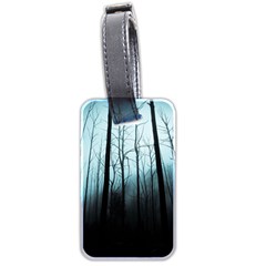 Tree Night Dark Forest Luggage Tag (two Sides) by Vaneshop