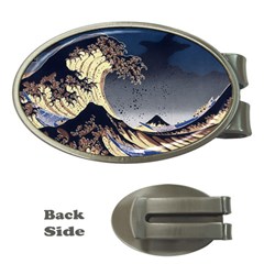 The Great Wave Off Kanagawa Japanese Waves Money Clips (oval)  by Vaneshop