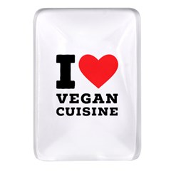 I Love Vegan Cuisine Rectangular Glass Fridge Magnet (4 Pack) by ilovewhateva