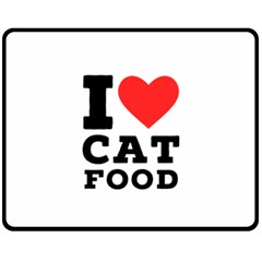 I Love Cat Food Fleece Blanket (medium) by ilovewhateva