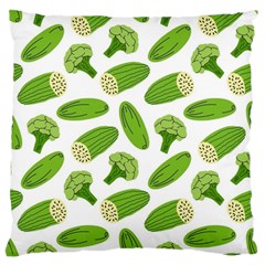 Vegetable Pattern With Composition Broccoli Large Premium Plush Fleece Cushion Case (two Sides) by Grandong