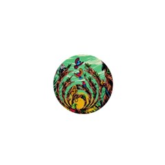 Monkey Tiger Bird Parrot Forest Jungle Style 1  Mini Buttons by Grandong