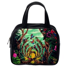 Monkey Tiger Bird Parrot Forest Jungle Style Classic Handbag (one Side) by Grandong
