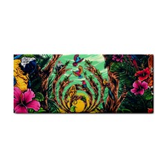 Monkey Tiger Bird Parrot Forest Jungle Style Hand Towel by Grandong