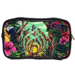 Monkey Tiger Bird Parrot Forest Jungle Style Toiletries Bag (one Side) by Grandong