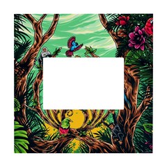 Monkey Tiger Bird Parrot Forest Jungle Style White Box Photo Frame 4  X 6  by Grandong