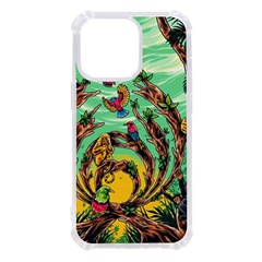 Monkey Tiger Bird Parrot Forest Jungle Style Iphone 13 Pro Tpu Uv Print Case by Grandong