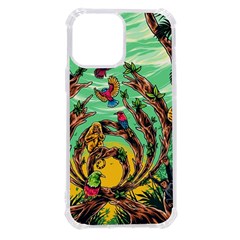 Monkey Tiger Bird Parrot Forest Jungle Style Iphone 13 Pro Max Tpu Uv Print Case by Grandong