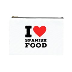 I Love Spanish Food Cosmetic Bag (large) by ilovewhateva