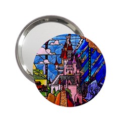 Beauty Stained Glass Castle Building 2 25  Handbag Mirrors by Cowasu