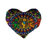Grateful Dead Pattern Standard 16  Premium Heart Shape Cushions