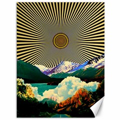 Surreal Art Psychadelic Mountain Canvas 36  X 48  by Cowasu