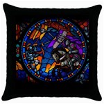 The Game Monster Stained Glass Throw Pillow Case (Black)