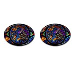 The Game Monster Stained Glass Cufflinks (Oval)
