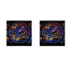 The Game Monster Stained Glass Cufflinks (square) by Cowasu