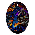 The Game Monster Stained Glass Oval Ornament (Two Sides)