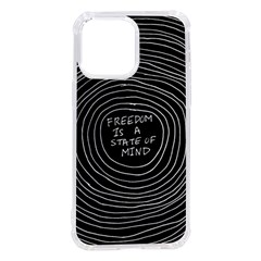 Psychedelic Art Freedom Is A State Of Mind Trippy Quotes Iphone 14 Pro Max Tpu Uv Print Case