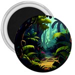 Rainforest Jungle Cartoon Animation Background 3  Magnets