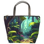 Rainforest Jungle Cartoon Animation Background Bucket Bag