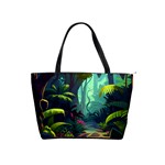 Rainforest Jungle Cartoon Animation Background Classic Shoulder Handbag