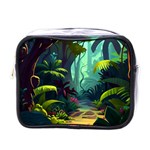 Rainforest Jungle Cartoon Animation Background Mini Toiletries Bag (One Side)