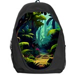 Rainforest Jungle Cartoon Animation Background Backpack Bag