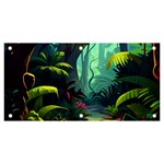 Rainforest Jungle Cartoon Animation Background Banner and Sign 6  x 3 
