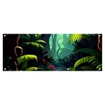 Rainforest Jungle Cartoon Animation Background Banner and Sign 8  x 3 